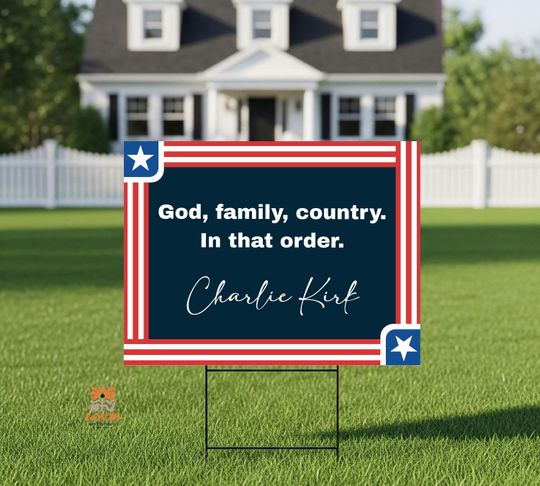 Discover Charlie Kirk Yard Sign, Justice for Charlie Political Outdoor Decor