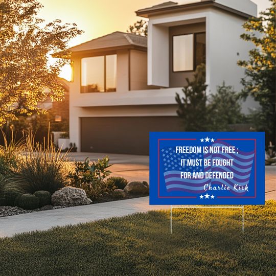 Discover Charlie Kirk Yard Sign: Charlie Kirk Assasins, Justice For Charlie Kirk Political Garden Decor