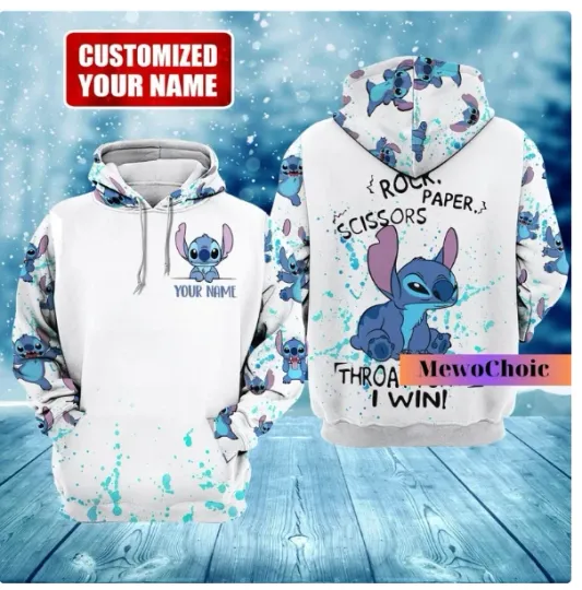 Personalized Stitch 3D HOODIE HALLOWEEN GIFT CHRISTMAS GIFT BEST PRICE US SIZE