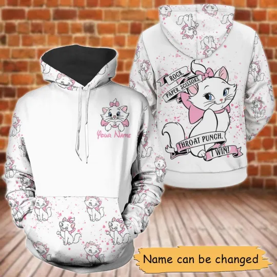 Discover Personalized Marie 3D HOODIE Christmas Day Gift Best Price Cat Lover Gift