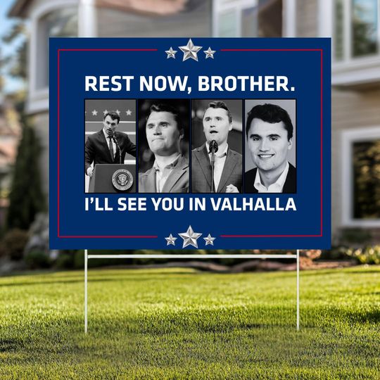 Charlie Kirk Yard Sign: Justice For Charlie Kirk Political Garden Decor