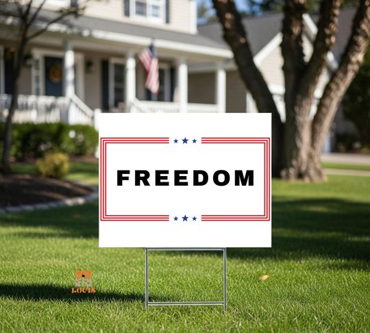 Discover Charlie Kirk Freedom Yard Sign, Justice for Charlie Political Outdoor Deco