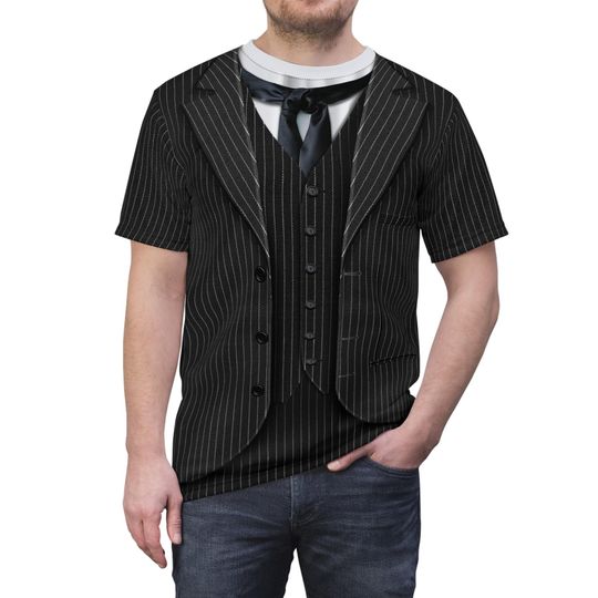 Addams Butler Unisex Shirt, Striped Black Costume, Halloween Cosplay, Gothic Apparel, Spooky Season Fashion, Addams Family Matching Outfits