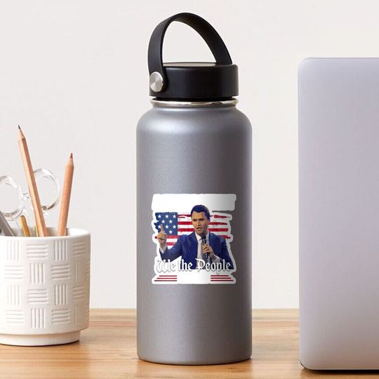 A true patriot Charlie Kirk American Flag Sticker