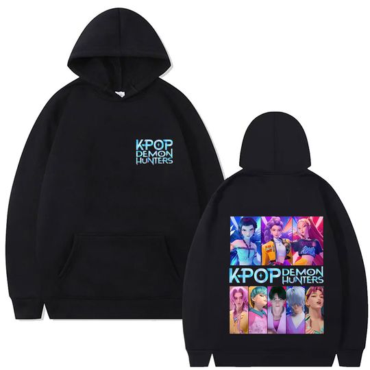 Movie KPop Demon Hunters Graphic Hoodie Rumi Mira Zoey Sweatshirt Saja Boys Hoodies Men's Women's Fashion Casual Fleece Pullover