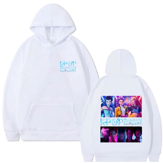 Cartoon Movie KPop Demon Hunters Saja Boys Rumi Mira Zoey Graphic Hoodie Men's Women's Fashion Casual Oversized Pullover Hoodies