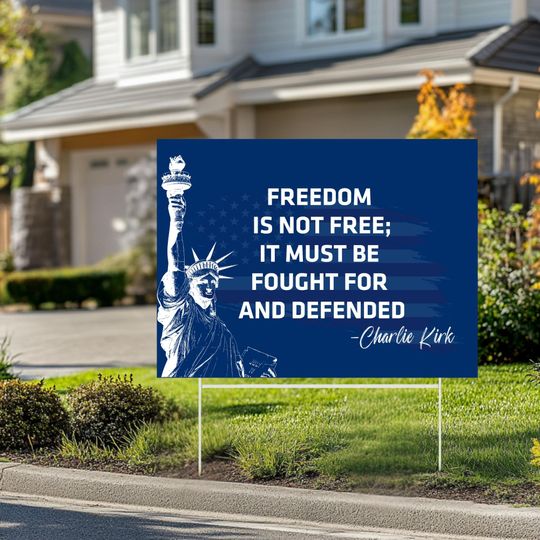 Charlie Kirk Yard Sign: Charlie Kirk Assasins, Justice For Charlie Kirk Political Garden Decor