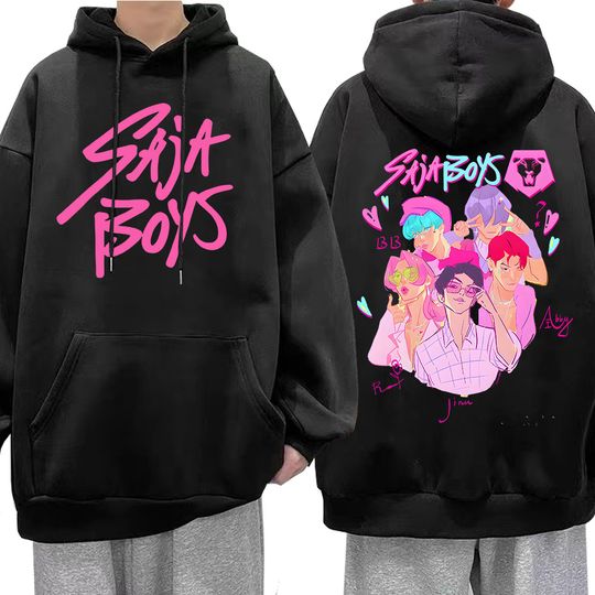 KPop Demon Hunters Saja Boys Movie Hoodies Men Women Fleece Casual Oversized Sweatshirt Fashion Hip Hop Long Sleeve Pullovers