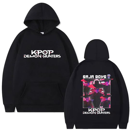 Discover Movie KPop Demon Hunters Saja Boys Hoodie Men Women Clothing Korean Fashion Trend Streetwear Unisex Casual Oversized Sweatshirt