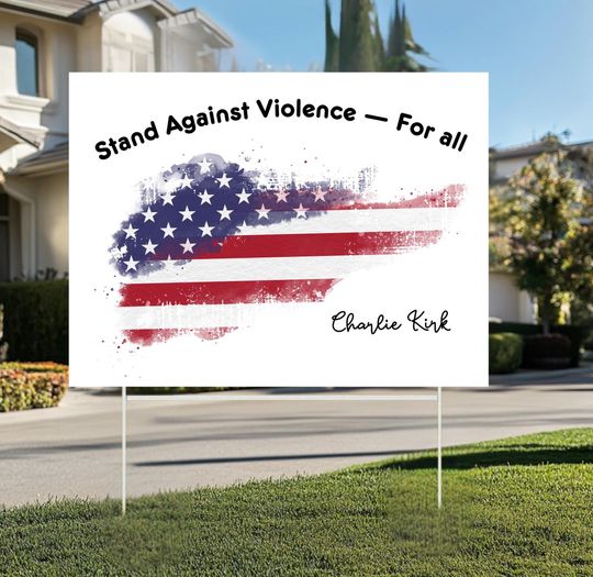 Discover Faith Based Yard Sign: Charlie Kirk, Activist Political Awareness Lawn Sign, Human Rights