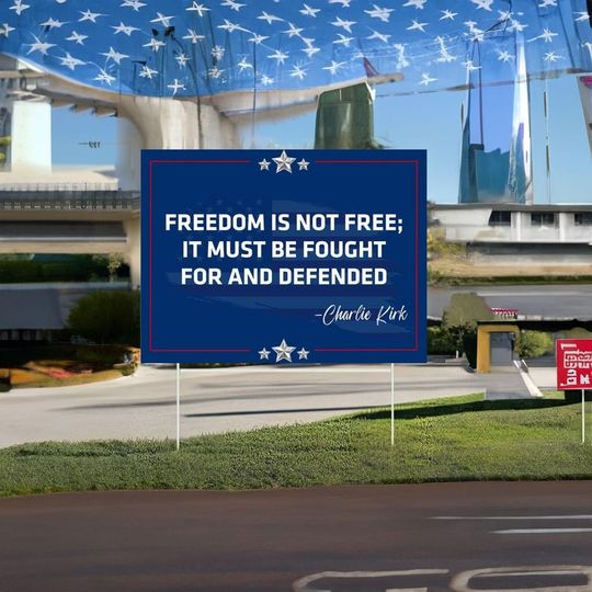 Discover Charlie Kirk Yard Sign, Justice For Charlie Kirk, Political Garden Decor, Justice Yard Sign for Support