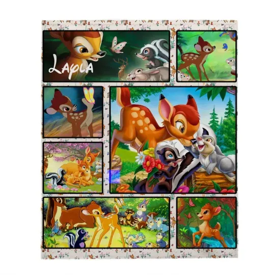Disney Bambi & Friends Customize Fleece Blanket