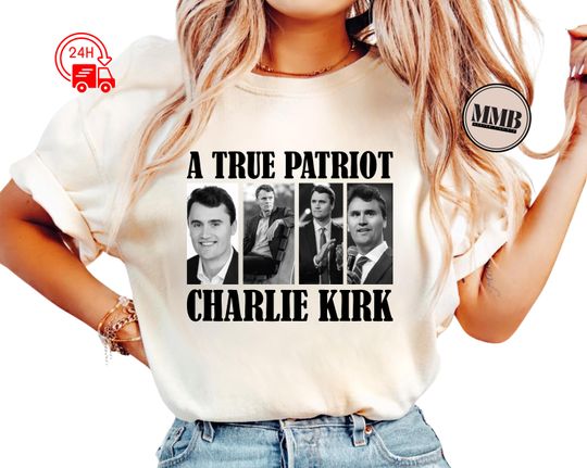 Discover RIP Charlie Kirk Shirt Political Satire Tee, A True Patriot Charlie Kirk, Charlie Kirk Memorial Tee, America Freedom