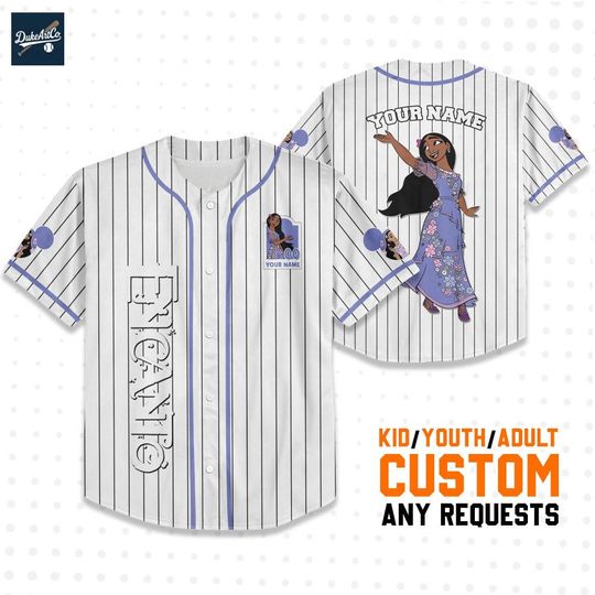 Discover Personalize Isabela Madrigal Jersey White, Baseball Jersey, Custom Disney Birthday Gift