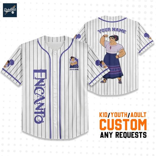 Discover Personalize Luisa Madrigal Jersey White, Baseball Jersey, Custom Disney Birthday Gift
