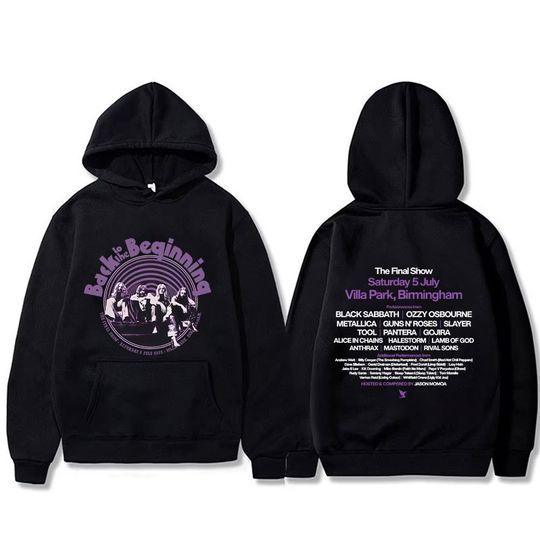 Heavy Metal Rock Band Black Sabbath and Ozzy Osbourne Back To The Beginning Hoodie Men Women Vintage Gothic Oversized Hoodies