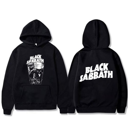 Heavy Metal Rock Band Black Sabbath Never Say Die Live on Tour 1978 Hoodie Ozzy Osbourne Sweatshirt Men's Vintage Fleece Hoodies