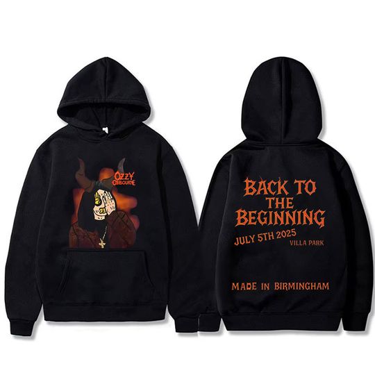 Rock Band Black Sabbath Ozzy Osbourne Back To The Beginning Hoodie Men's Women's Vintage Heavy Metal Oversized Hooded Sweatshirt