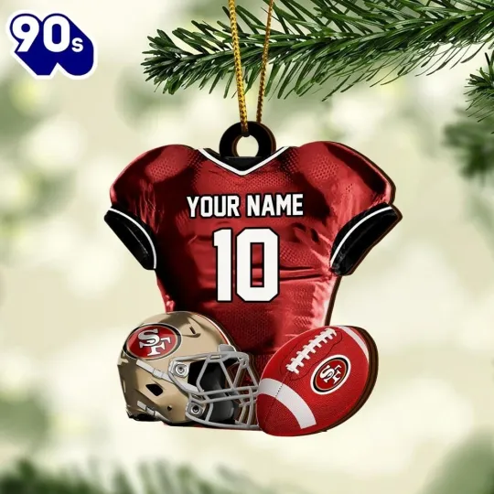 Personalized San Francisco Football Team 49ers Christmas Ornament Gift Decor