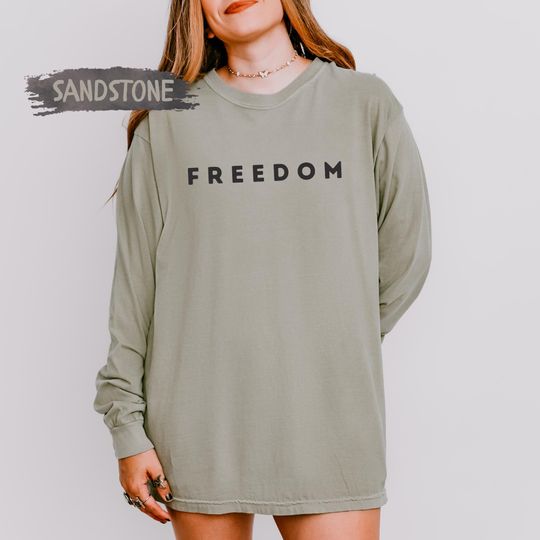 Freedom Long Sleeve Shirt, Freedom Shirt, Freedom, Charlie Kirk Shirt, Minimalist Shirt