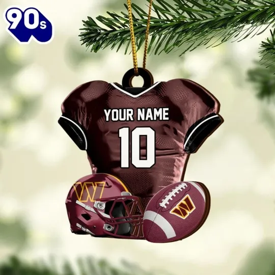 Discover Personalized Washington Football Team Commanders Christmas Ornament Gift Decor