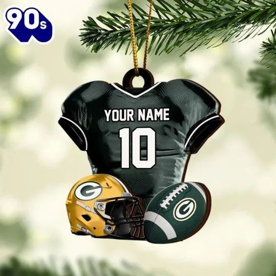 Discover Personalized Green Bay Football Team Packers Christmas Ornament Gift Decor