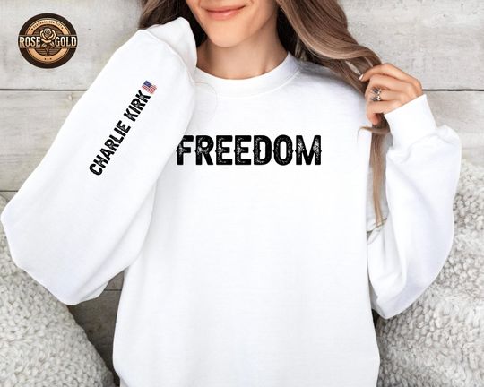 Charlie Kirk Patriot Freedom Hoodie and Sweatshirt: Front and Sleeve Design, Political Awareness Top
