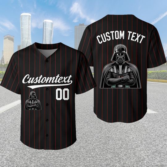 Personalized Darth Vader Team Baseball Jersey, Star Wars Matching Jersey Shirt, Disney Jersey, Family Vacation Outfit, Magic Kingdom