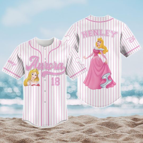 Discover Custom Aurora Princess Baseball Jersey, Sleeping Beauty Shirt, Disney Jersey Shirt, Disney Baseball Shirt, Magic Kingdom Shirt