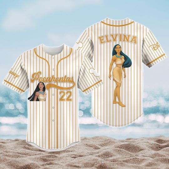 Custom Disney Pocahontas Baseball Jersey, Pocahontas Shirt, Disney Jersey Shirt, Disney Baseball Shirt, Magic Kingdom Shirt