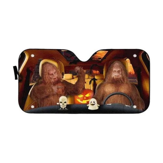 Discover Halloween Sasquatch Custom Car Auto Sunshade