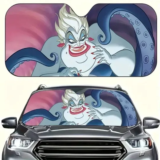 Ursula The Little Mermaid Villain Halloween Witchy Car Windshield Sun Shade 3D