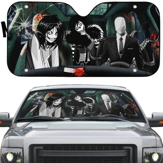 Discover 3D Halloween Retriever Custom Car Auto Sunshade