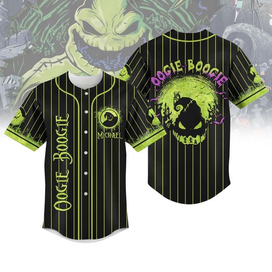 Discover Custom Oogie Boogie Bash 2025 Baseball Shirt, Disney Halloween Shirt, Mickey's Not So Scary Halloween Party, Boogie Man Baseball Jersey