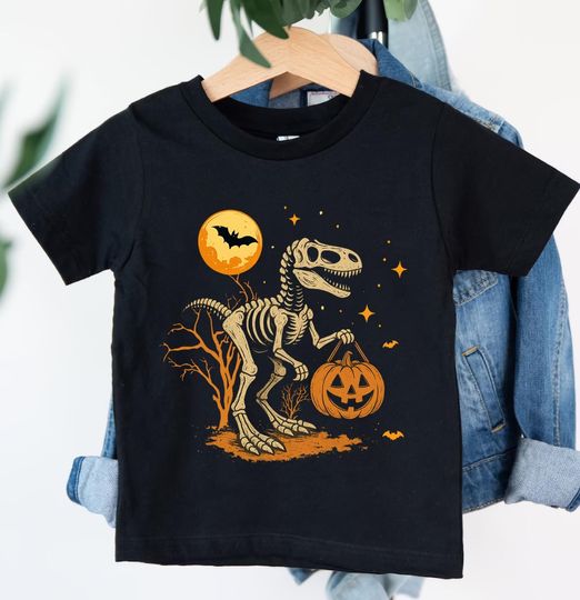 Discover Dinosaur Halloween Sshirt, Spooky Trex Shirt