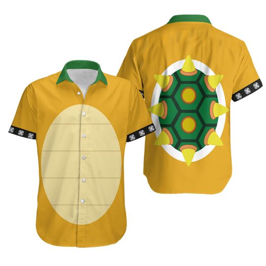 Bowser Super Mario Hawaii Shirt, Bowser Super Mario Cosplay Tropical Hawaiian Shirt, Summer Hawaiian Shirt, Hawaii Shirt for Men Women Tee