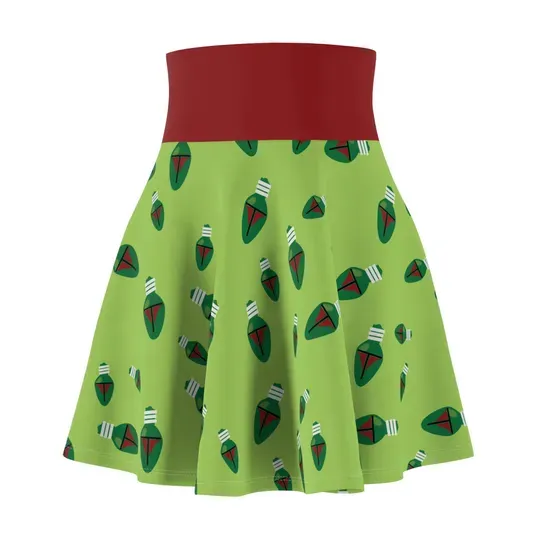 Boba Fett Christmas Lights Skater Skirt