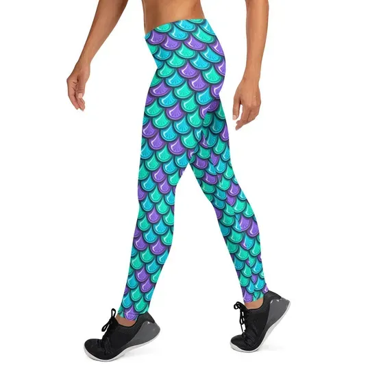 Mermaid Leggings, Gift for Women