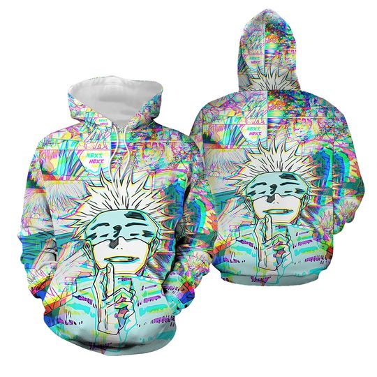 Jujutsu Satoru 3D Printed Hoodie Gojo Satoru Anime Sweatshirt Pullover Jumper