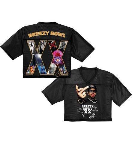 Personalized Chris Brown 2025 Crop top Baseball Jersey Full Mesh, Breezy Bowl XX Concert 2025, Chris Brown Merch,Country Music