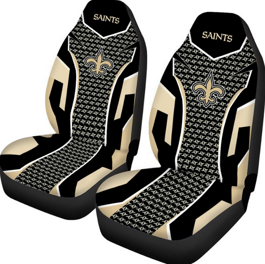 New Orleans Saints 2PCS Front Car Seat Cover Set Truck Seat Cushion Protector