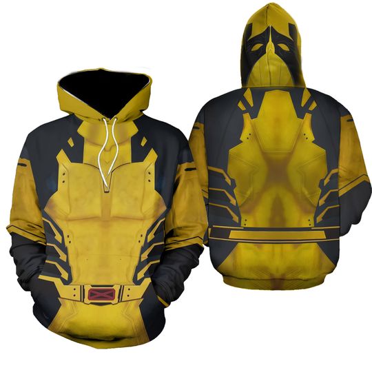 Superhero Wolverine Hoodie, Deadpool & Wolverine Movie 3D Adult T-shirt Hoodie, Wolverine All Over Print Shirt, Wolverine Hoodie Gift
