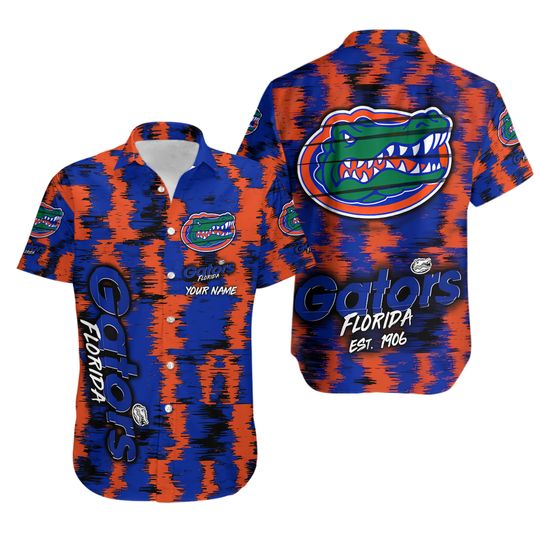 Florida Gators Aloha Hawaiian Shirt Custom Your Name Sport 3D Shirt Gift For Fan