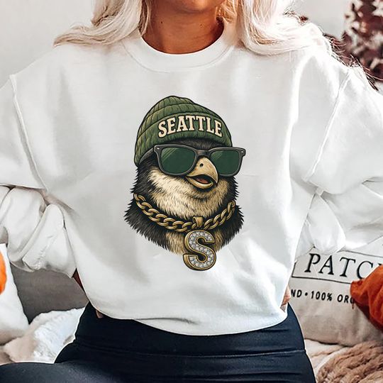 Discover Retro Seattle Football Sweatshirt, Gift For Football Fan, Game Day Sweatshirt