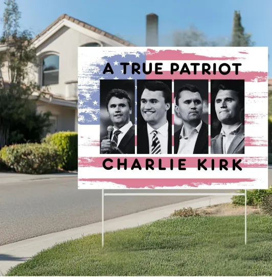 Discover Justice for Charlie Yard Sign, A True Patriot Charlie Kirk Sign, Charlie Kirk