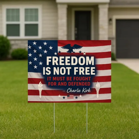 Discover Justice for Charlie Yard Sign, A True Patriot Charlie Kirk Sign, Charlie Kirk