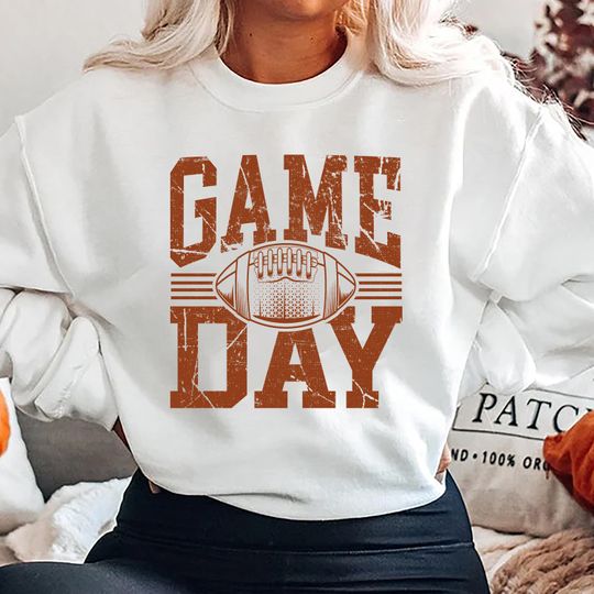 Discover Game Day Football Sweatshirt, Vintage Sports Graphic Tee, Funny Game Day Shirt, Cozy Unisex Hoodie, Retro Football T Shirt Gift