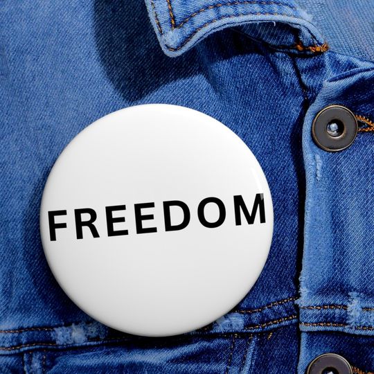 Freedom Charlie Kirk Pin Button or Car Magnet  Political Activism Badge, Anti-Trump Social Justice Accessory, Canada Day & Rally Protest