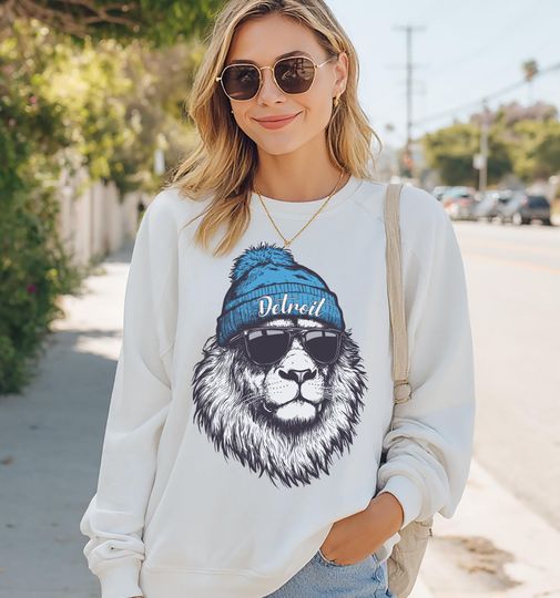 Discover Detroit Football Sweatshirt, Gift For Football Fan, Game Day Sweatshirt