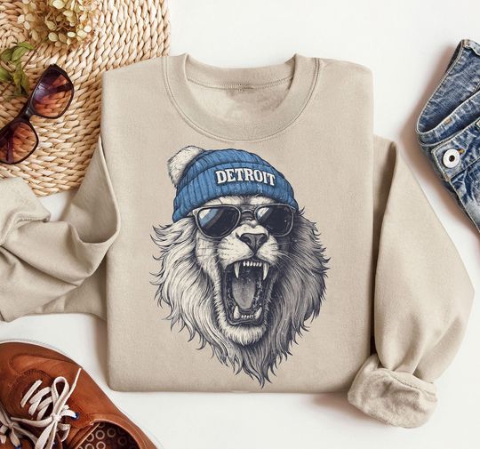 Discover Detroit Football Sweatshirt, Gift For Football Fan, Game Day Sweatshirt